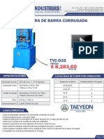 Cizalla Fierro Corrugado Tyc d35 Datos Taeyon