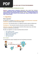 1.1.algorithms: Unit I Algorithmic Problem Solving