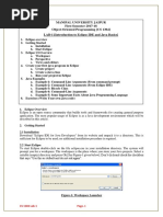 Manipal University Jaipur First Semester 2017-18 Object-Oriented Programming (CS 1304) LAB-1 (Introduction To Eclipse IDE and Java Basics)