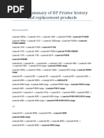 HP Printer Replacements March 2010