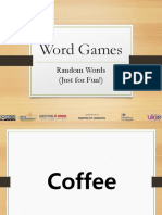 Word Games Word Cards - Random