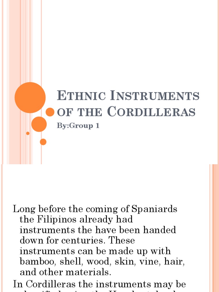 Ethnic Instruments of the Cordilleras Musical Instruments String Instruments