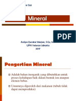 UAS Mineral - Pengantar Biokimia Gizi
