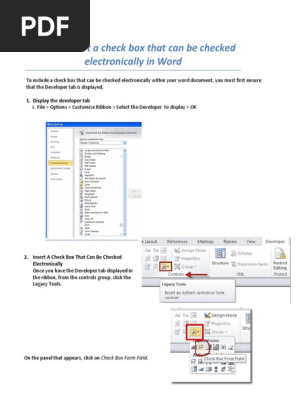 How to Add Check Box in Word