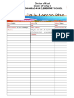 Daily Lesson Plan: Division of Rizal District of Taytay II Bagong Pag-Asa Elementary School