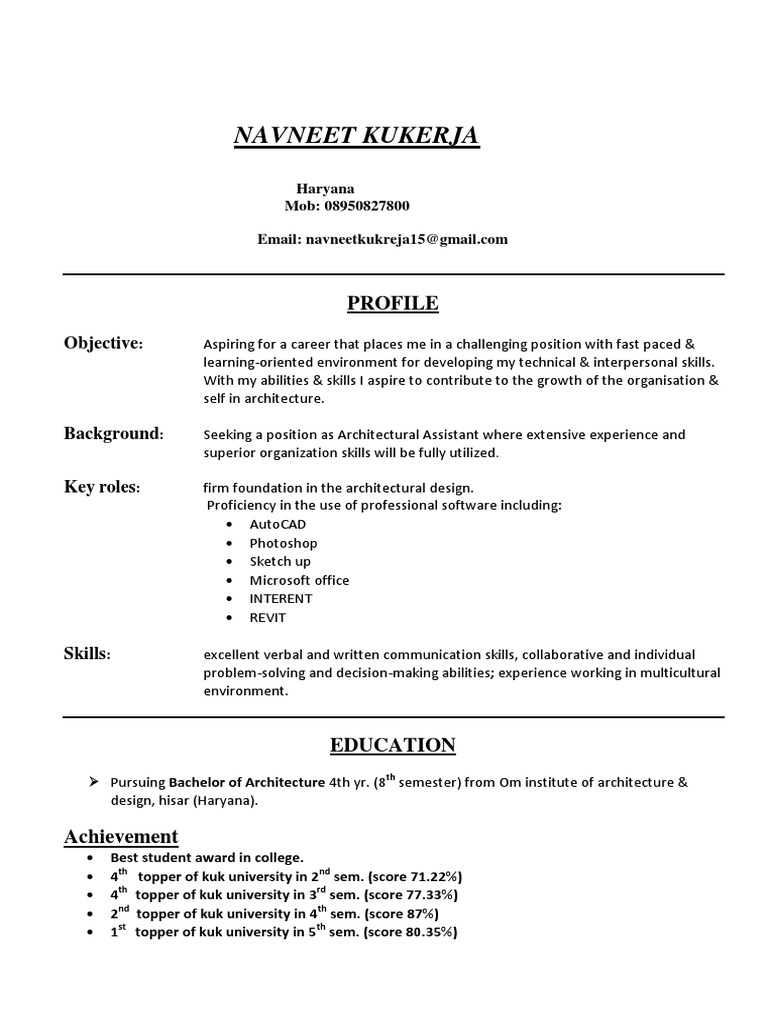Navneet Ressume Download Free PDF Cognition Communication