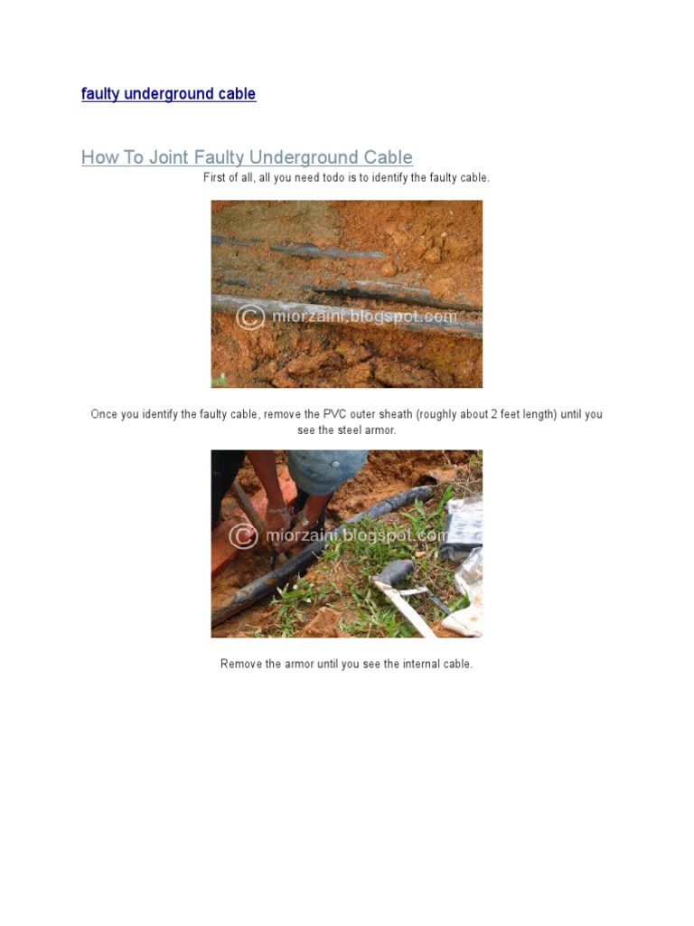 Faulty Underground Cable | PDF | Home & Garden