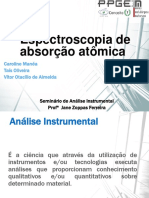 Seminário Espectometria de Absorção Atômica 