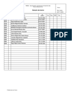 Modelo de Ficheiro para Formação de Turma