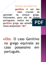 Grego III A Sintaxe Do Caso Geniivo Agosto de 2017