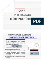 CIENCIAS DOS MATERIAIS - CAP VII Propriedades Eletricas e Termicas Slides