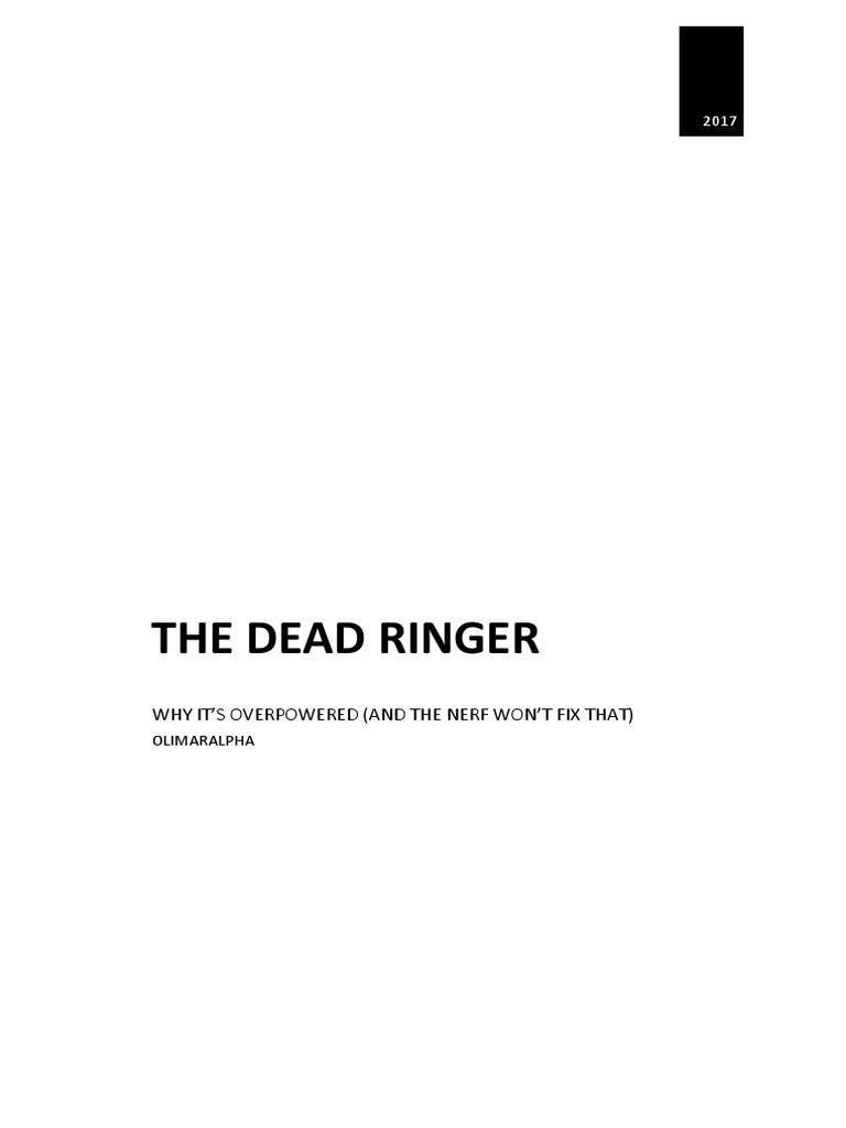 TF2 Balance - The Dead Ringer | PDF | Espionage | Leisure