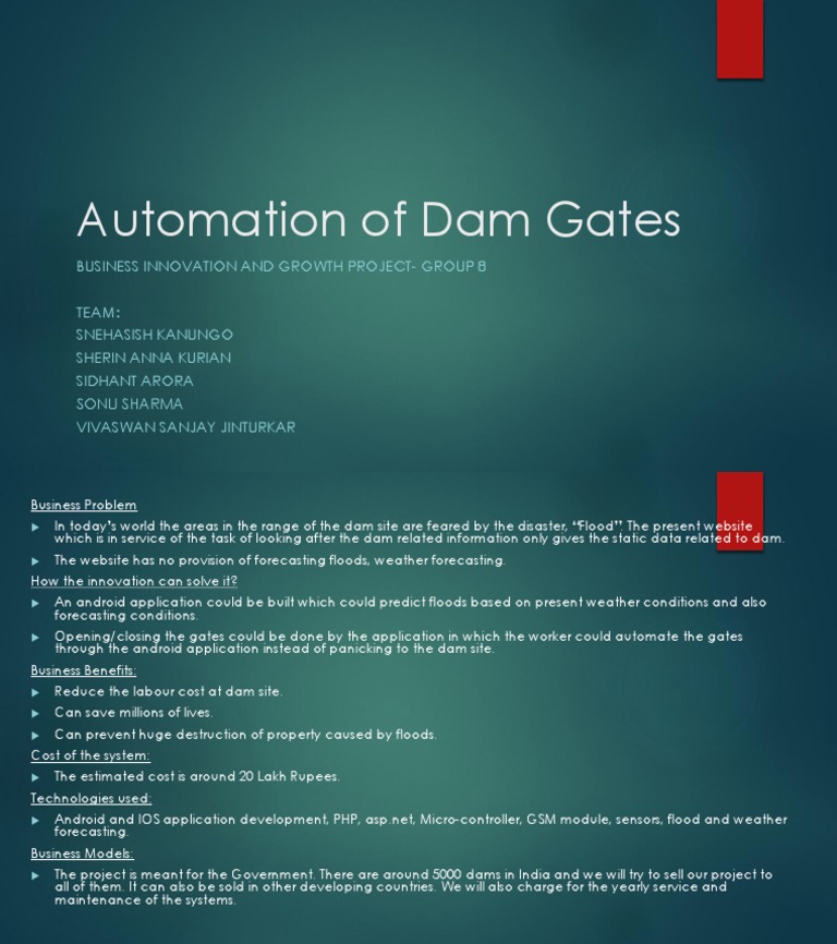 Automated Dam Gate Control App | PDF
