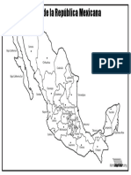 Mapa de La Republica Mexicana Con Nombres para Imprimir PDF