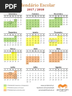 Calendario Escolar 2017 18 Cores