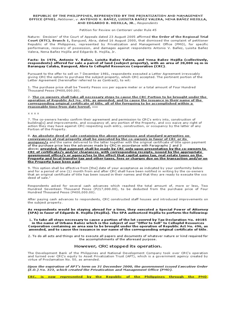 RP Vs Banezzzzz PDF Statute Of Limitations Deed