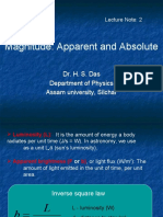 Magnitude: Apparent and Absolute