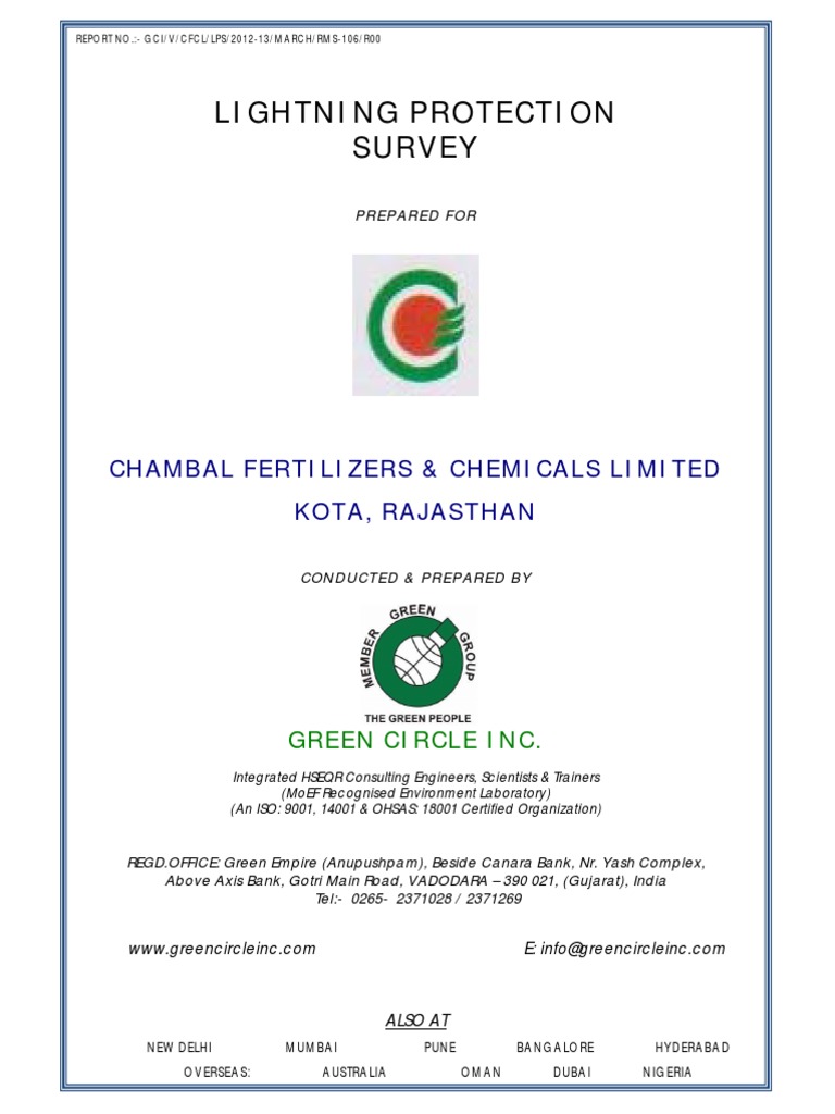 Lightning Protection Survey Report | PDF | Lightning | Cloud