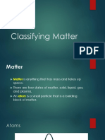 Classifying Matter