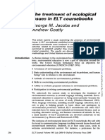 Issues M ELT Coursebooks: The Treatment of Ecological