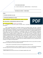 Direito Constitucional - Temas Diversos sobre ADC, ADI, Súmula Vinculante e Inconstitucionalidade por Arrastamento