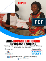Report On Anti-Human Trafficking Advocacy Training For Volunteers