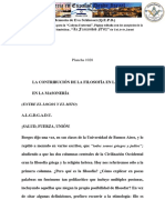 La Contribucion de La Filosofia en La Vida y en La Masoneria