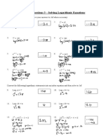 Solving Equations Using Logs