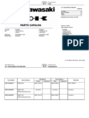 ekspedition Kriminel offentliggøre Kle650a7fa8f Parts List | PDF | Specification (Technical Standard) | Motor  Vehicle