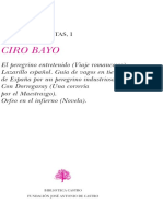 OBRAS COMPLETAS DE. CIRO BAYO. Edición y Prólogo de Alicia Redondo Goicoechea y Tatiana Boal Rodríguez