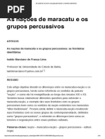 As nações de maracatu e os grupos percussivos- as fronteiras identitárias