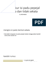 Mengukur Isi Padu Pepejal Sekata Dan Tidak Sekata