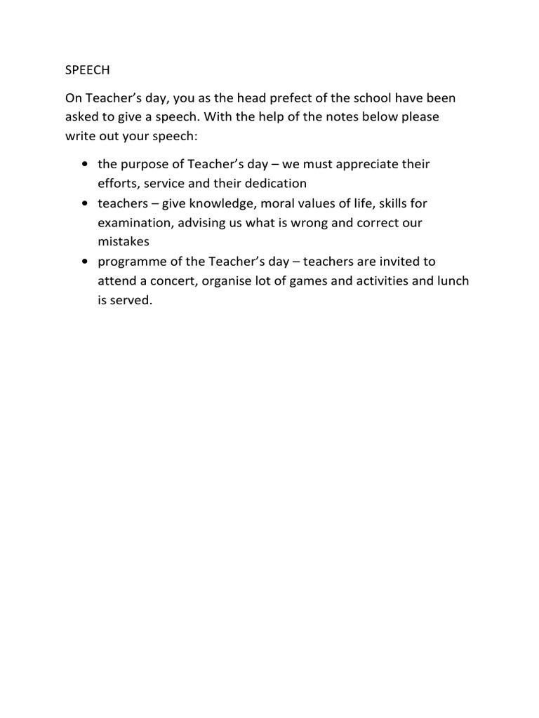 Speech Teacher S Day Pt3 Pdf