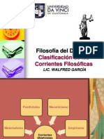 Clasificación de corrientes filosóficas del Derecho