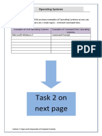 Operating Systems Task Sheet