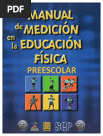 Manual de Medición en La Educación Física PREESCOLAR PDF