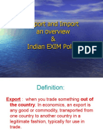 Export and Import An Overview & Indian EXIM Policy