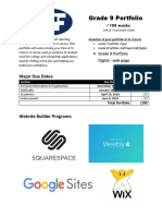 grade 9  portfolio rubric