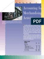 Accounting for Merchandising Activities