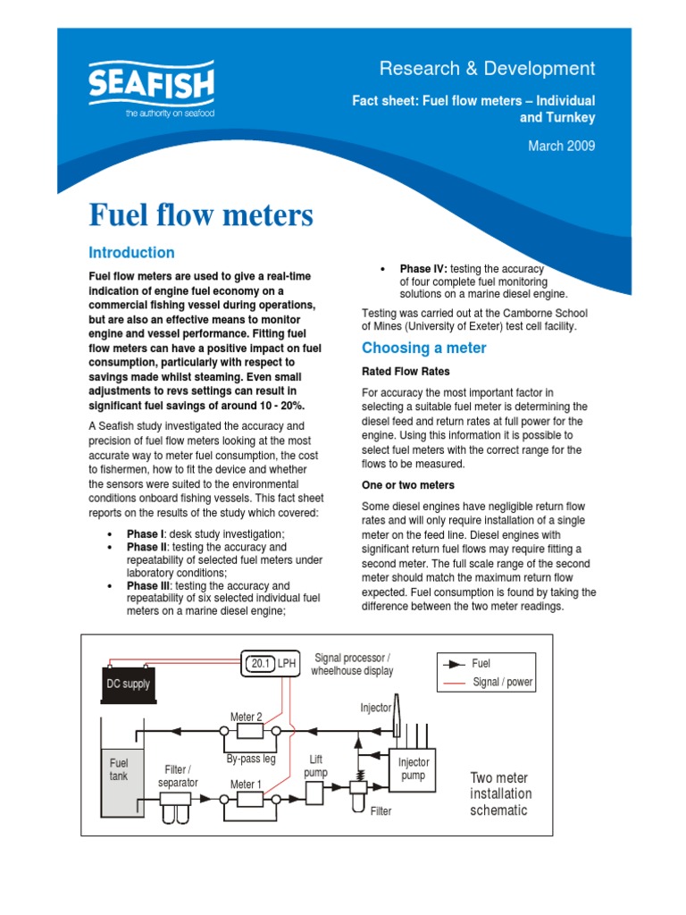 Fuel Flow Meters | PDF | Flow Measurement | Diesel Engine