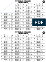 (Worksheet) Penyelesaian Persamaan Linear Serentak 2