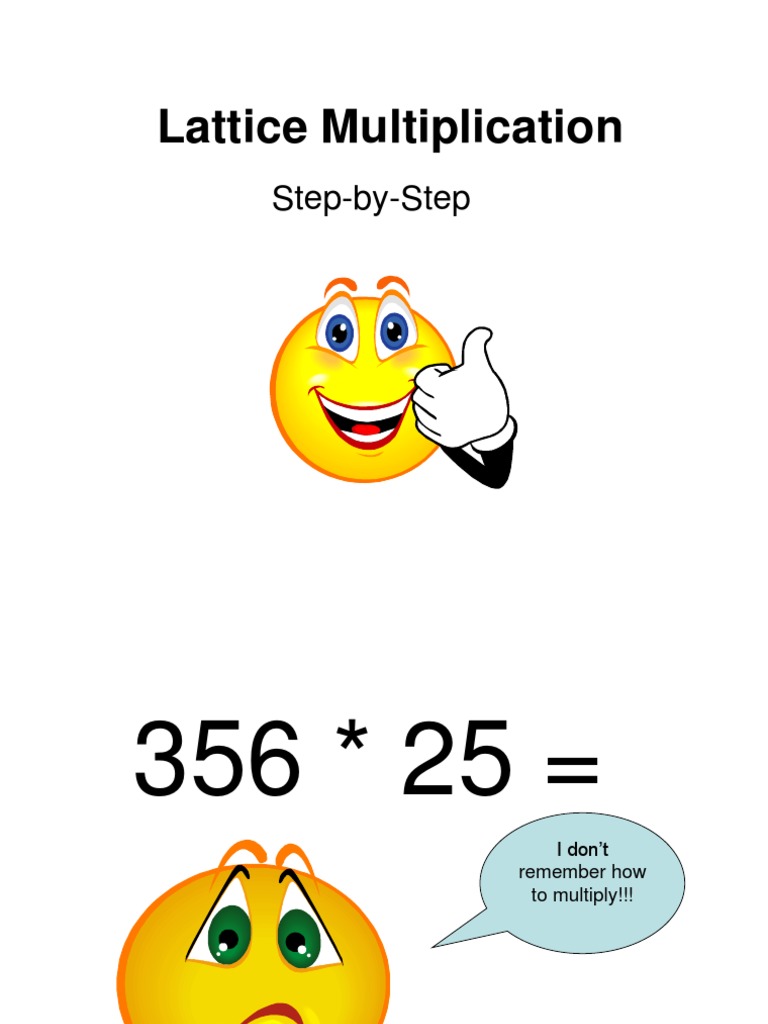 Lattice Multiplication PDF Multiplication Arithmetic