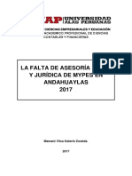 falta de asesoría legal y jurídica en mypes andahuaylas