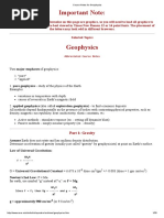 Course Notes For Geophysics