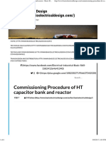 Commissioning Procedure of HT Capacitor Bank and Reactor - Basic Electrical Design