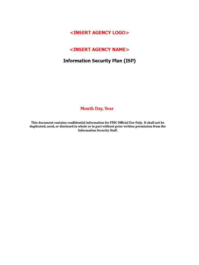 Information Security Plan Template | PDF | Information Security ...