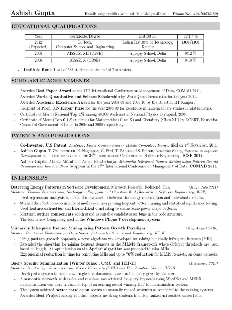 Ashish sample for quantitative finance resume pdf operating system