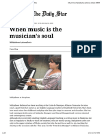 Preview of "When Music Is The Musician's Soul - The Daily Star"