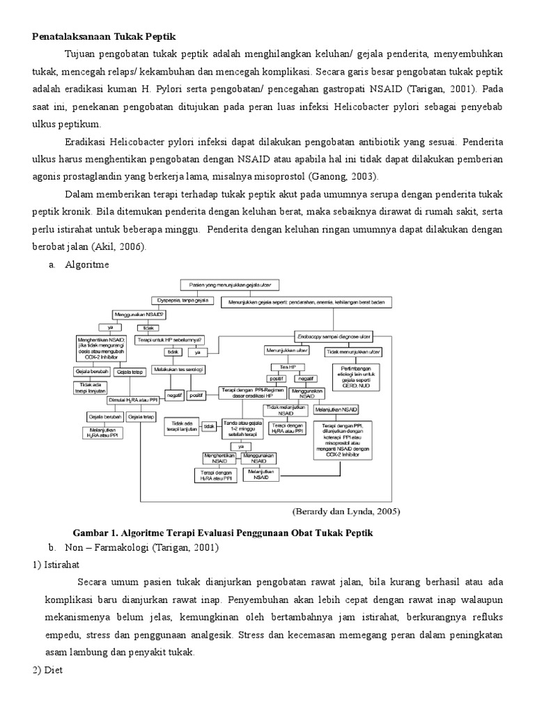 Penatalaksanaan Tukak Peptik Penatalaksanaan Tukak Peptik