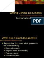 Writing Clinical Documents: Objectives, SOAP Notes, and Documentation Guidelines